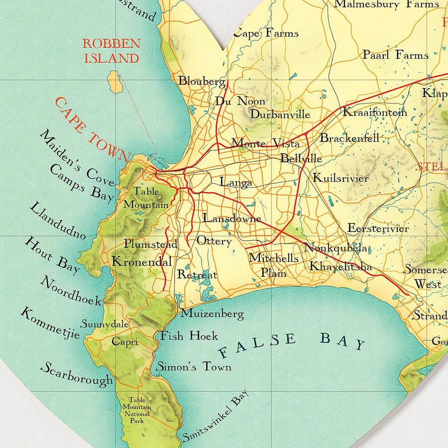 كيب تاون خريطة الموقع