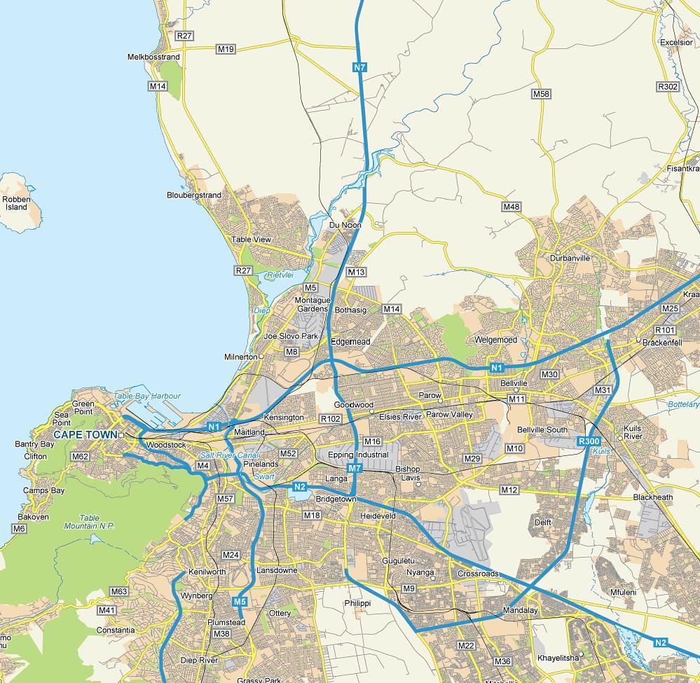 خريطة edgemead كيب تاون