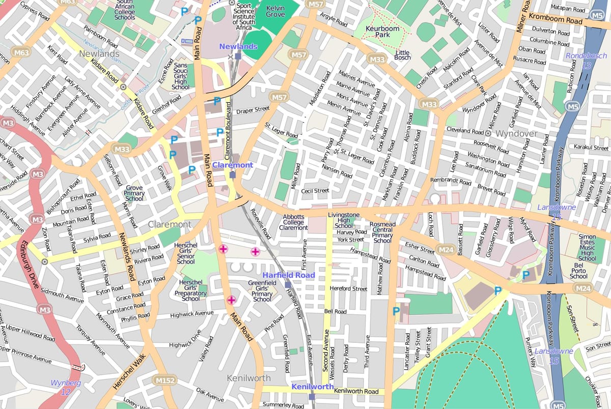 خريطة lansdowne كيب تاون