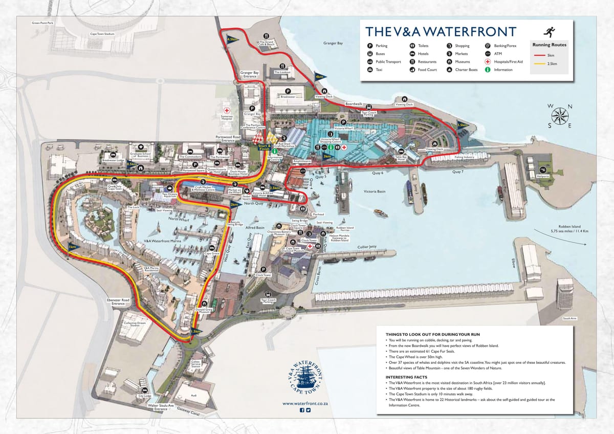 خريطة من v&a waterfront مول