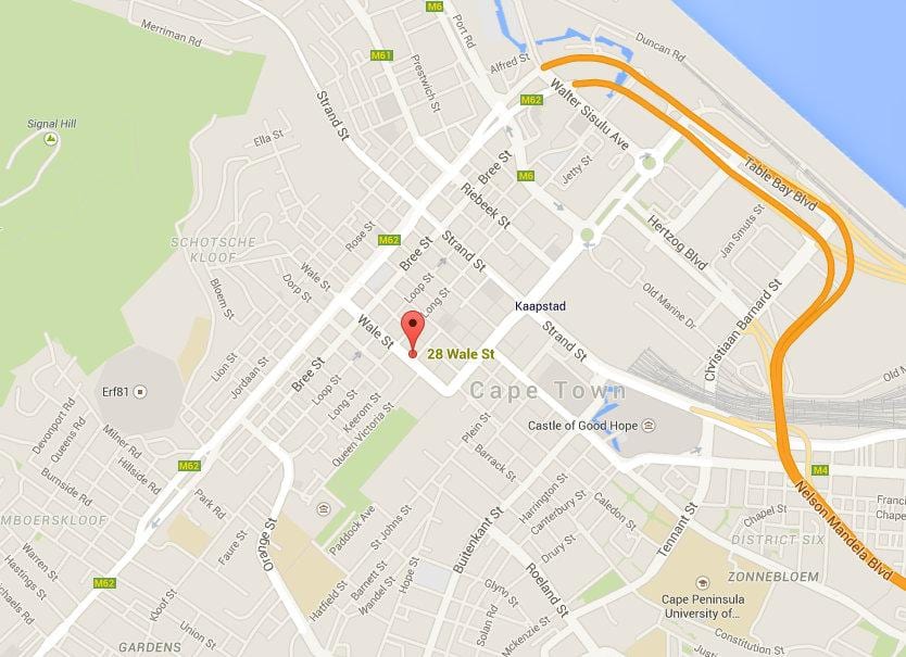 خريطة wale street Cape Town