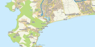 خريطة muizenberg كيب تاون