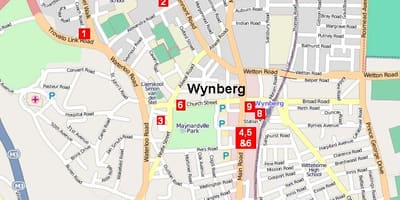  خريطة wynberg كيب تاون