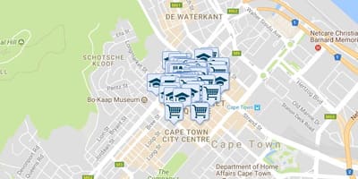 خريطة shortmarket شارع كيب تاون