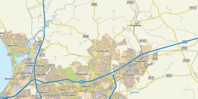 خريطة uitzicht دوربانفيل